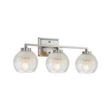 Golden Canada 3094-BA3 PW-ALA - Yep by Golden Lighting Elliott 3-light Vanity in Pewter and Clear Alabaster Glass